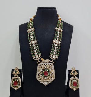 Rajwada Kundan Necklace 08966 - KRISHNA'S SWETA JEWELLERY