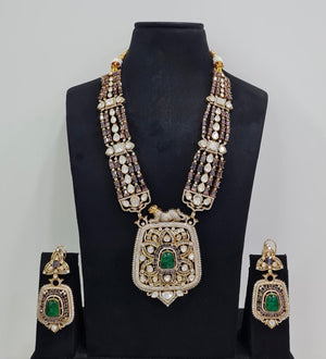 Rajwada Kundan Necklace 08966 - KRISHNA'S SWETA JEWELLERY