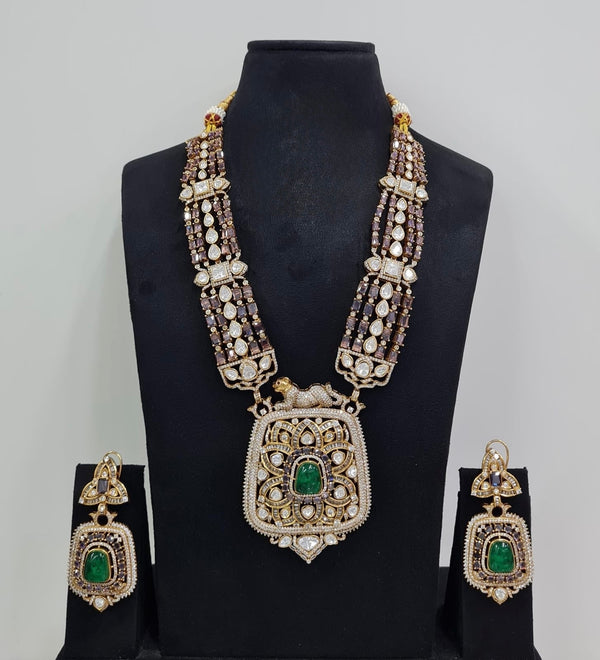 Rajwada Kundan Necklace 08966 - KRISHNA'S SWETA JEWELLERY