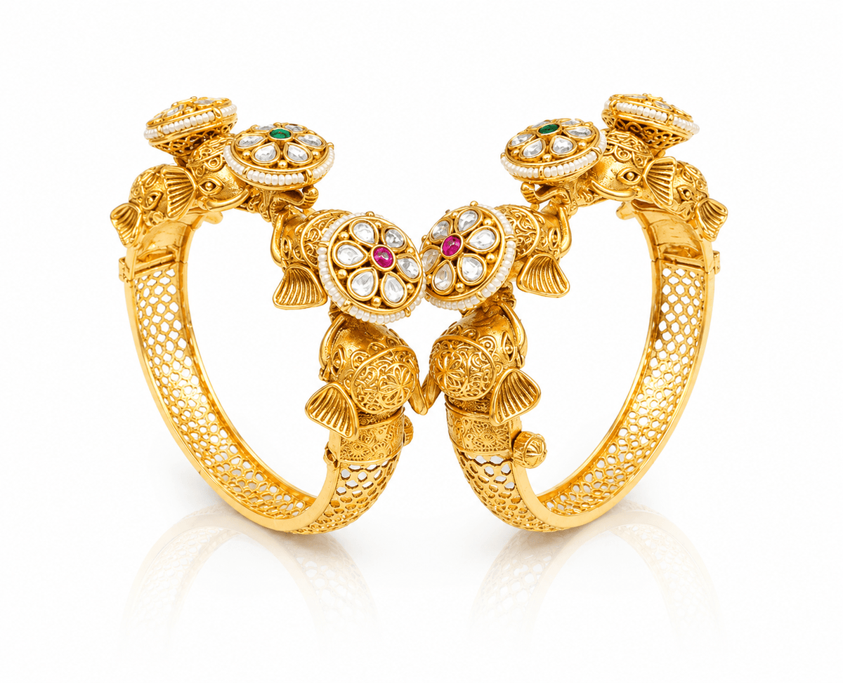 Rajwadi Bangles 03373 - KRISHNA'S SWETA JEWELLERY