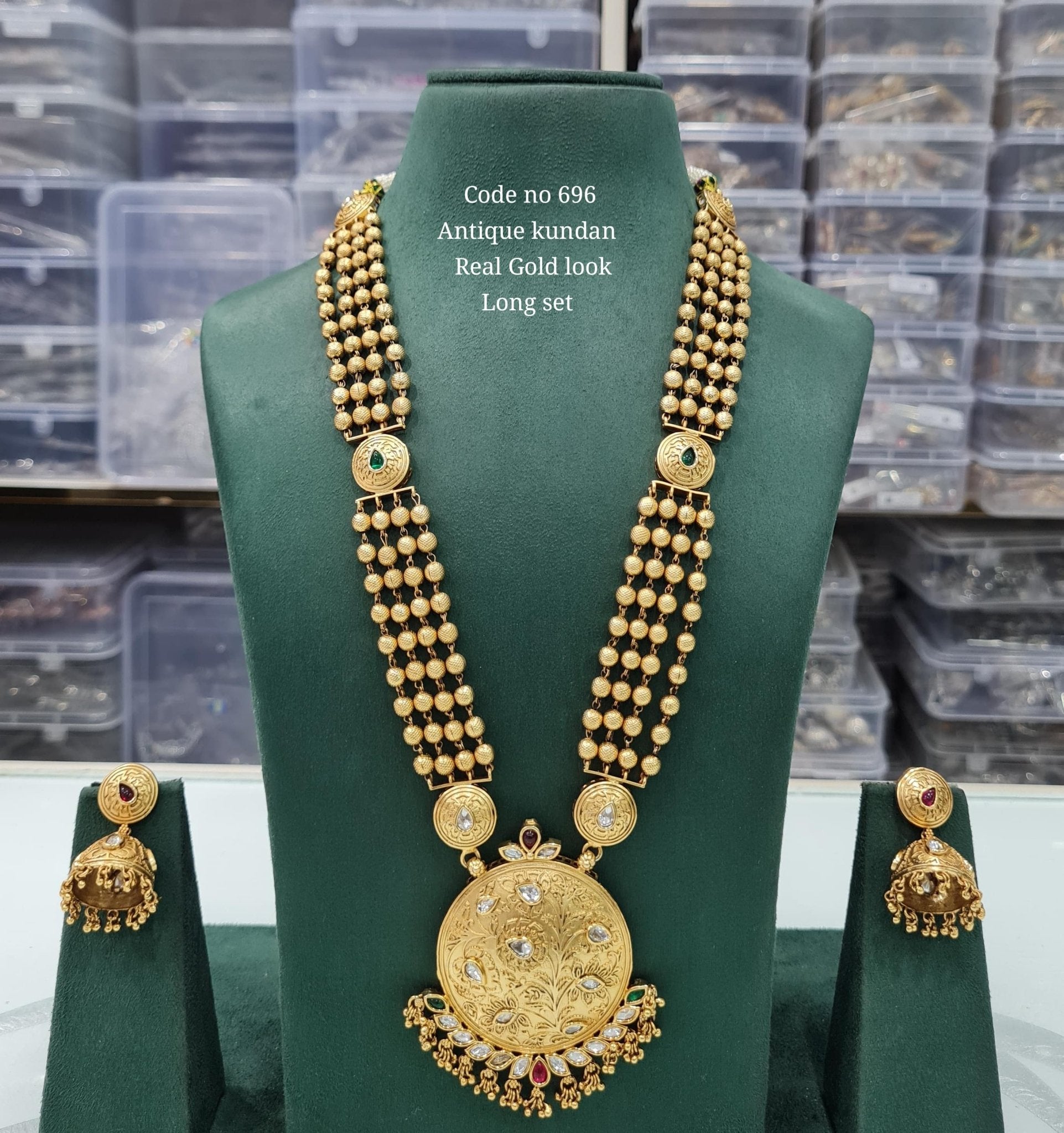Rajwadi Long 03725 - KRISHNA'S SWETA JEWELLERY