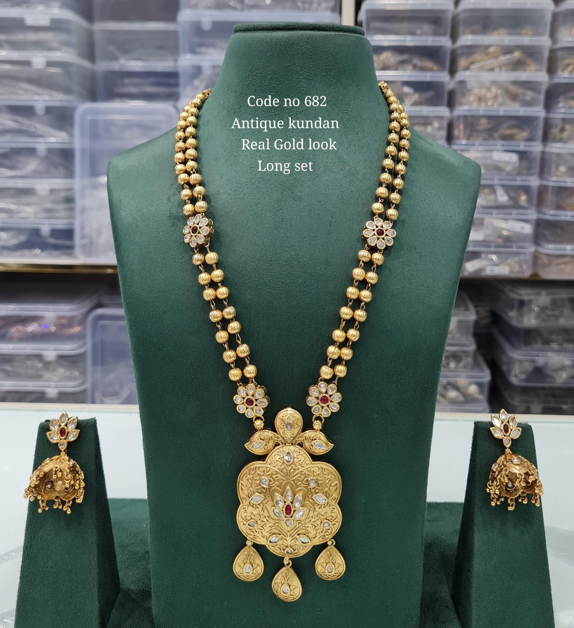 Rajwadi Long 03726 - KRISHNA'S SWETA JEWELLERY