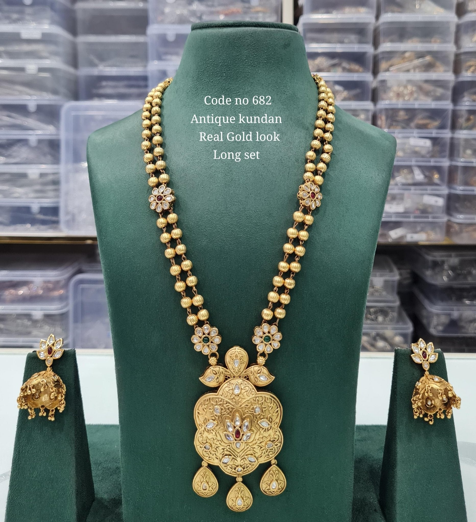 Rajwadi Long 03726 - KRISHNA'S SWETA JEWELLERY
