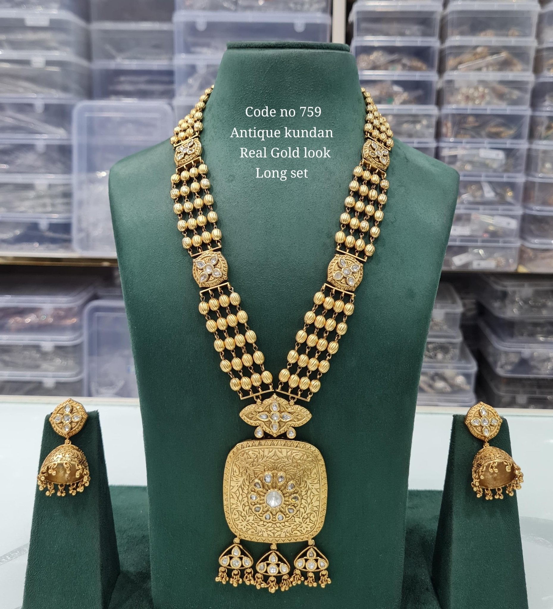 Rajwadi Long 03727 - KRISHNA'S SWETA JEWELLERY