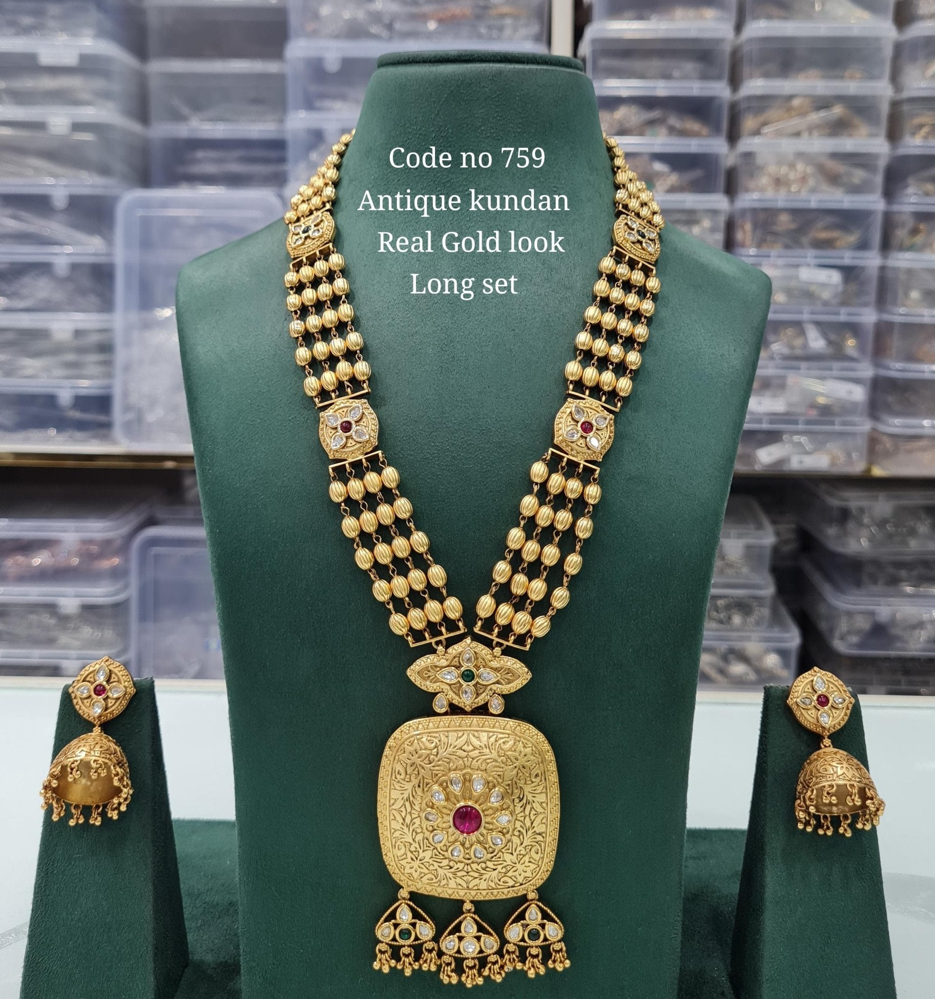 Rajwadi Long 03727 - KRISHNA'S SWETA JEWELLERY