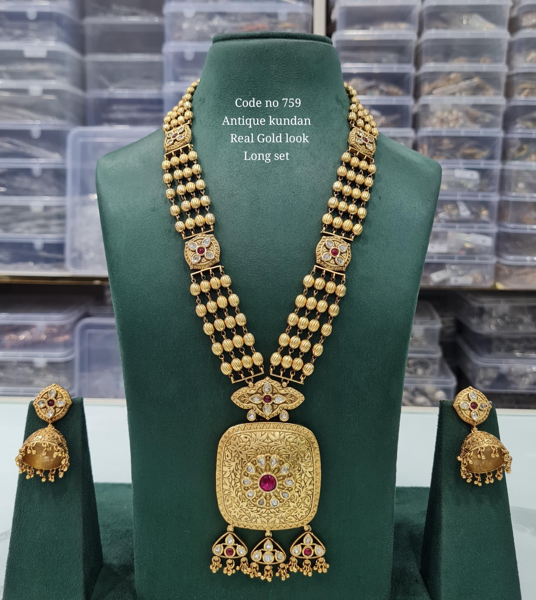 Rajwadi Long 03727 - KRISHNA'S SWETA JEWELLERY