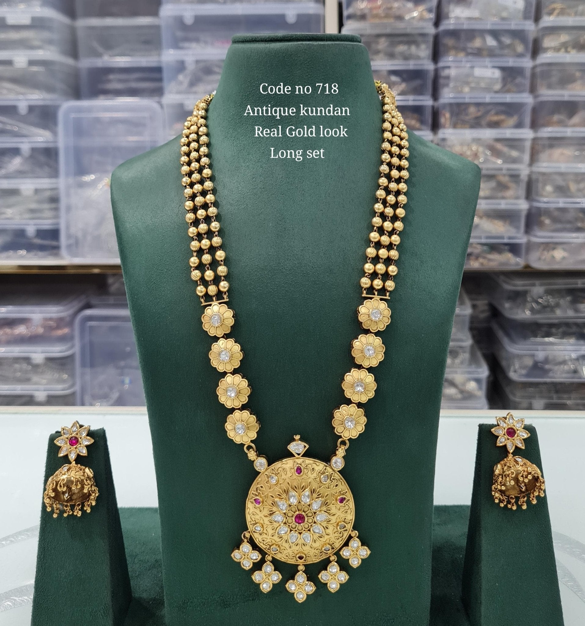 Rajwadi Long 03728 - KRISHNA'S SWETA JEWELLERY