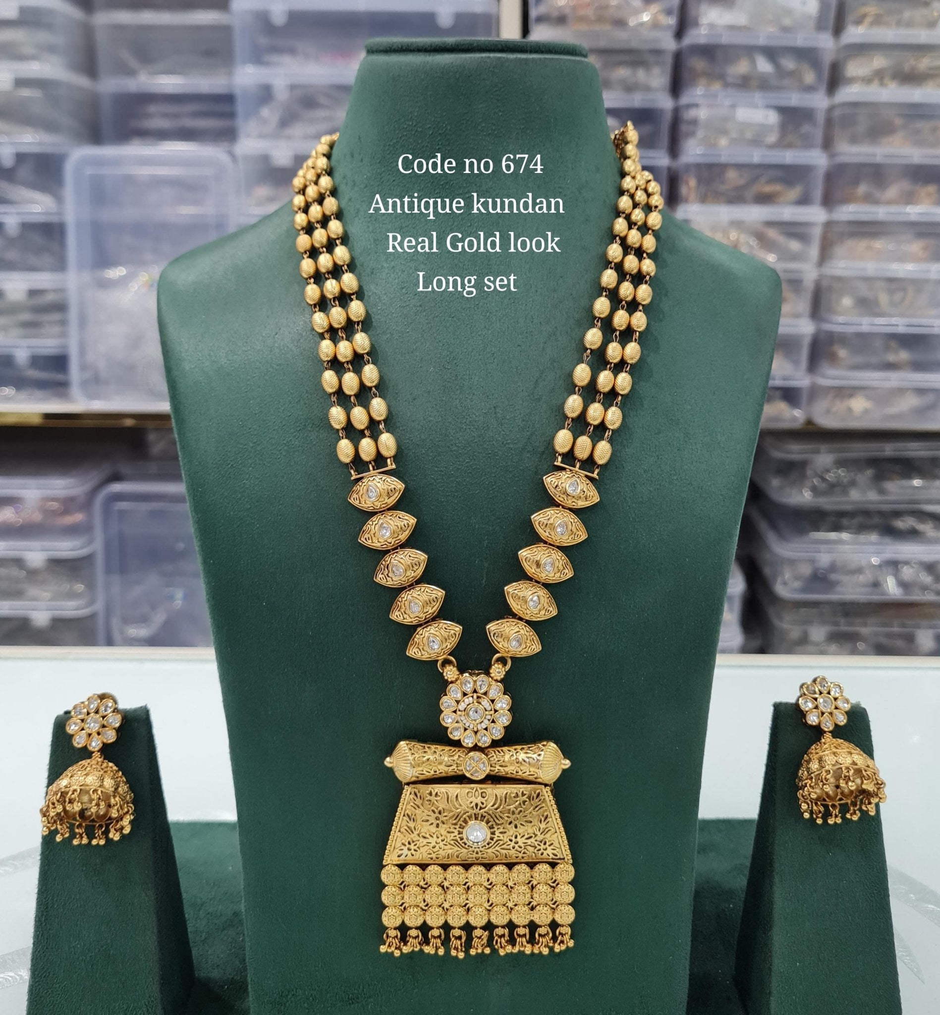 Rajwadi Long 03730 - KRISHNA'S SWETA JEWELLERY