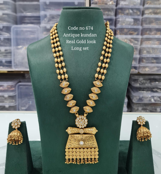 Rajwadi Long 03730 - KRISHNA'S SWETA JEWELLERY