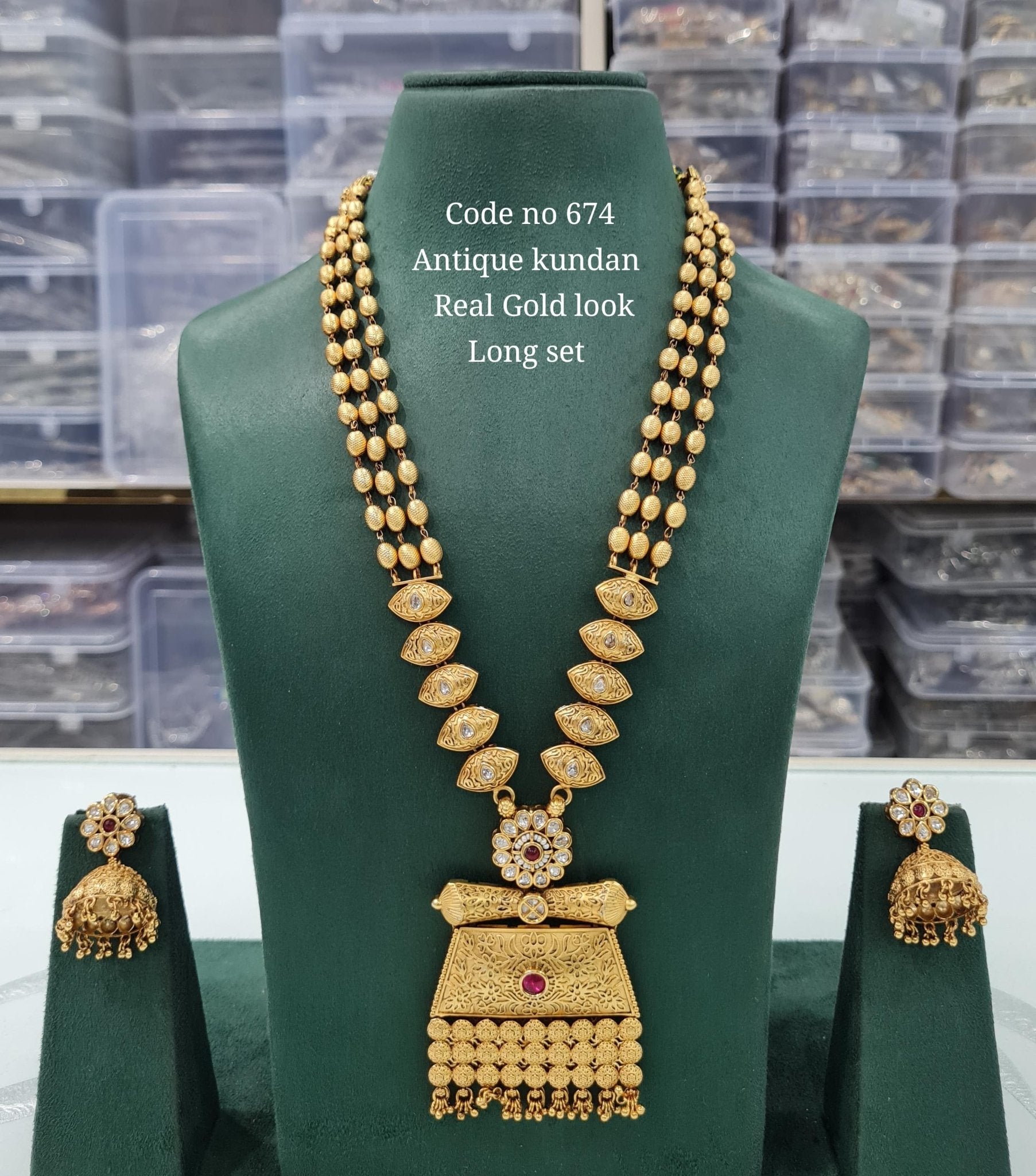Rajwadi Long 03730 - KRISHNA'S SWETA JEWELLERY