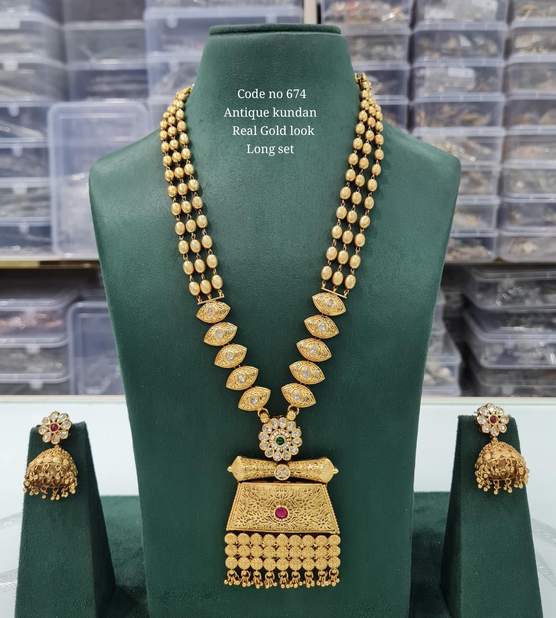 Rajwadi Long 03730 - KRISHNA'S SWETA JEWELLERY