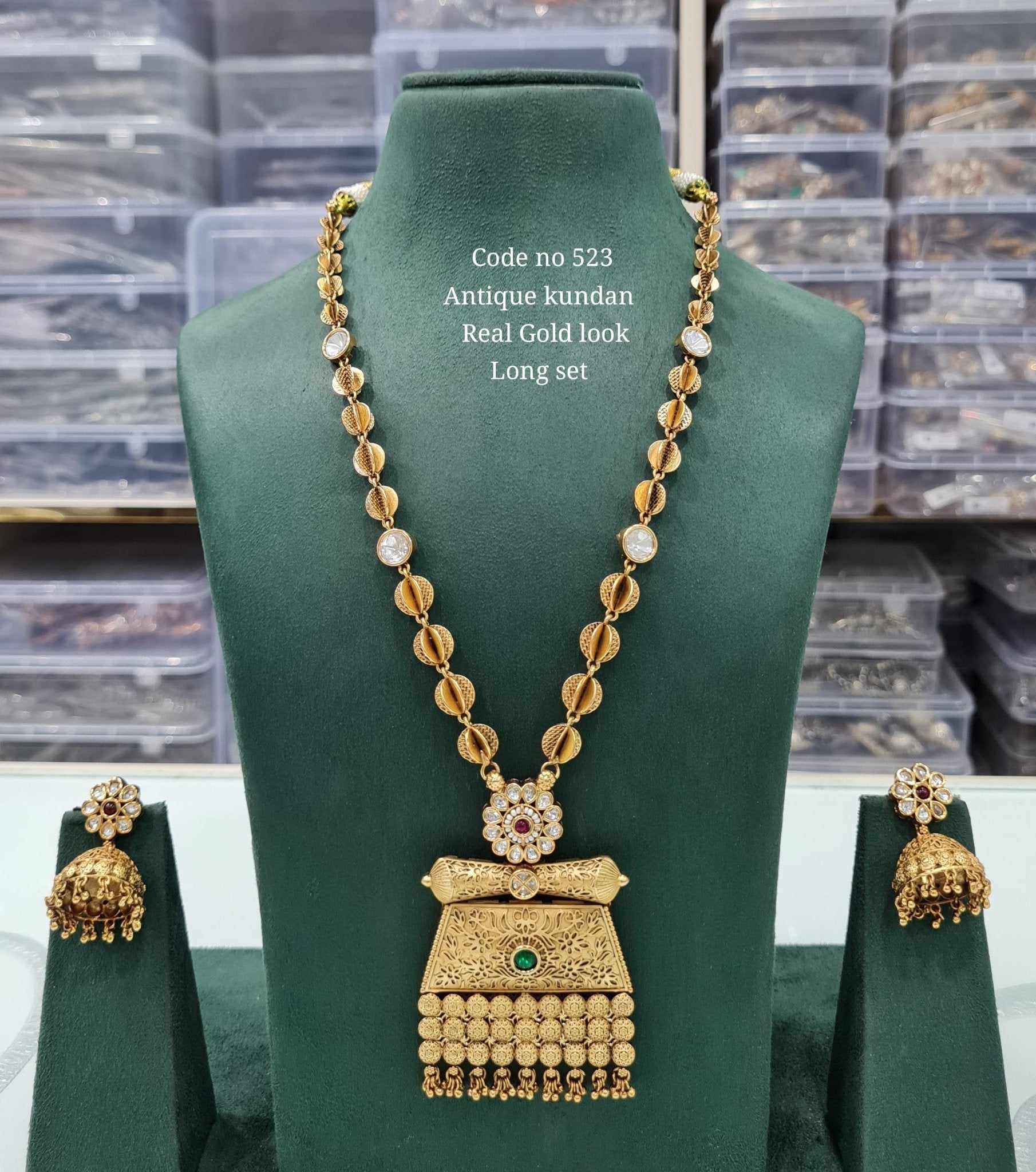 Rajwadi Long 03732 - KRISHNA'S SWETA JEWELLERY