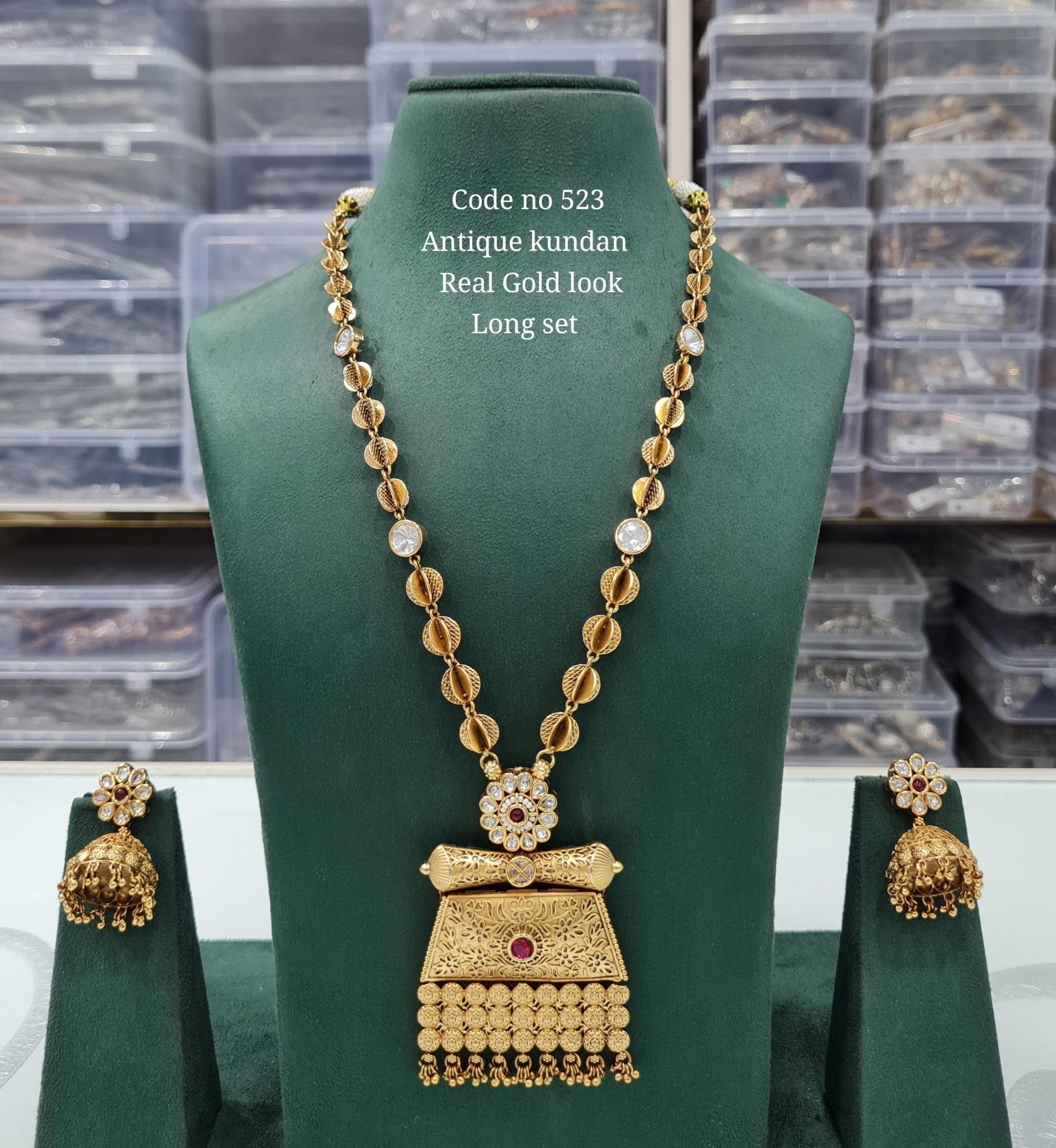 Rajwadi Long 03732 - KRISHNA'S SWETA JEWELLERY