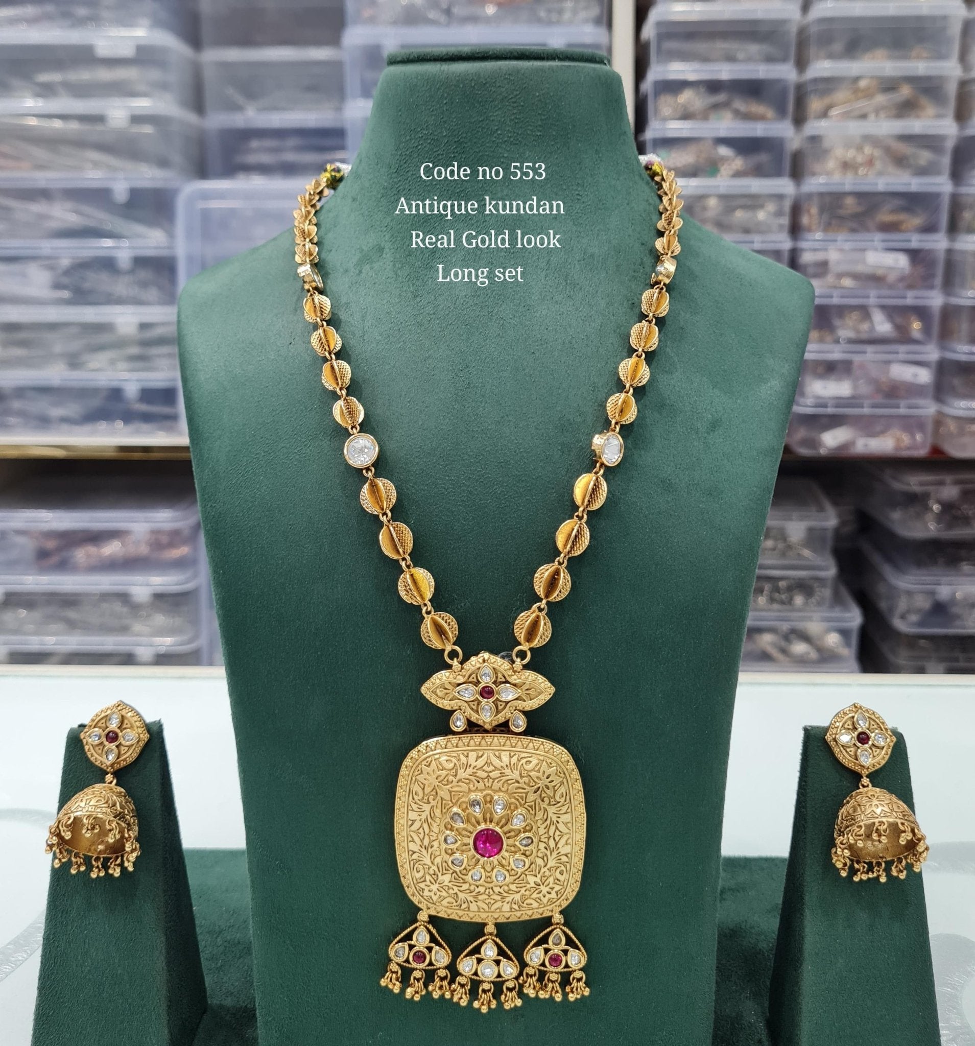 Rajwadi Long 03734 - KRISHNA'S SWETA JEWELLERY