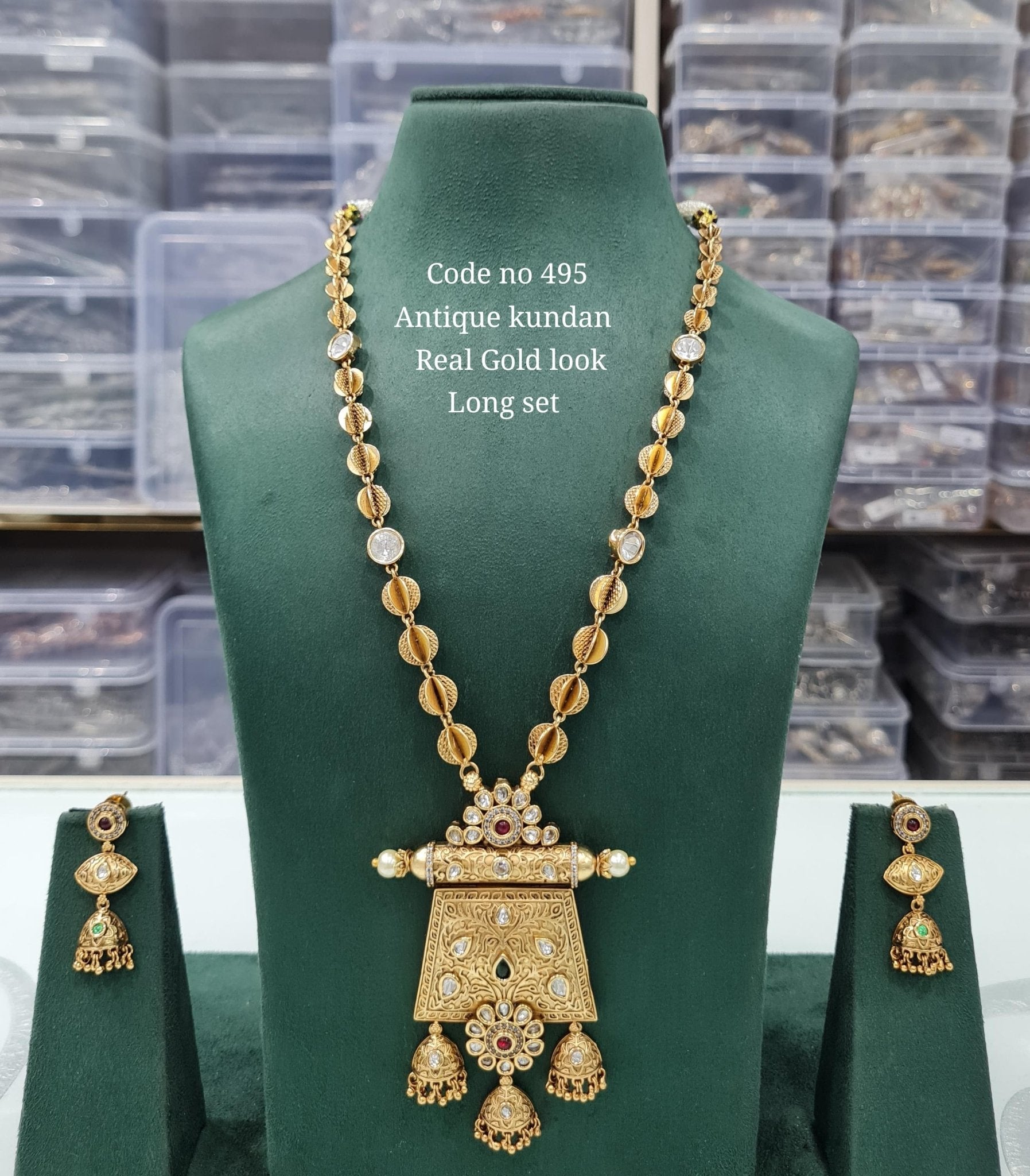 Rajwadi Long 03735 - KRISHNA'S SWETA JEWELLERY