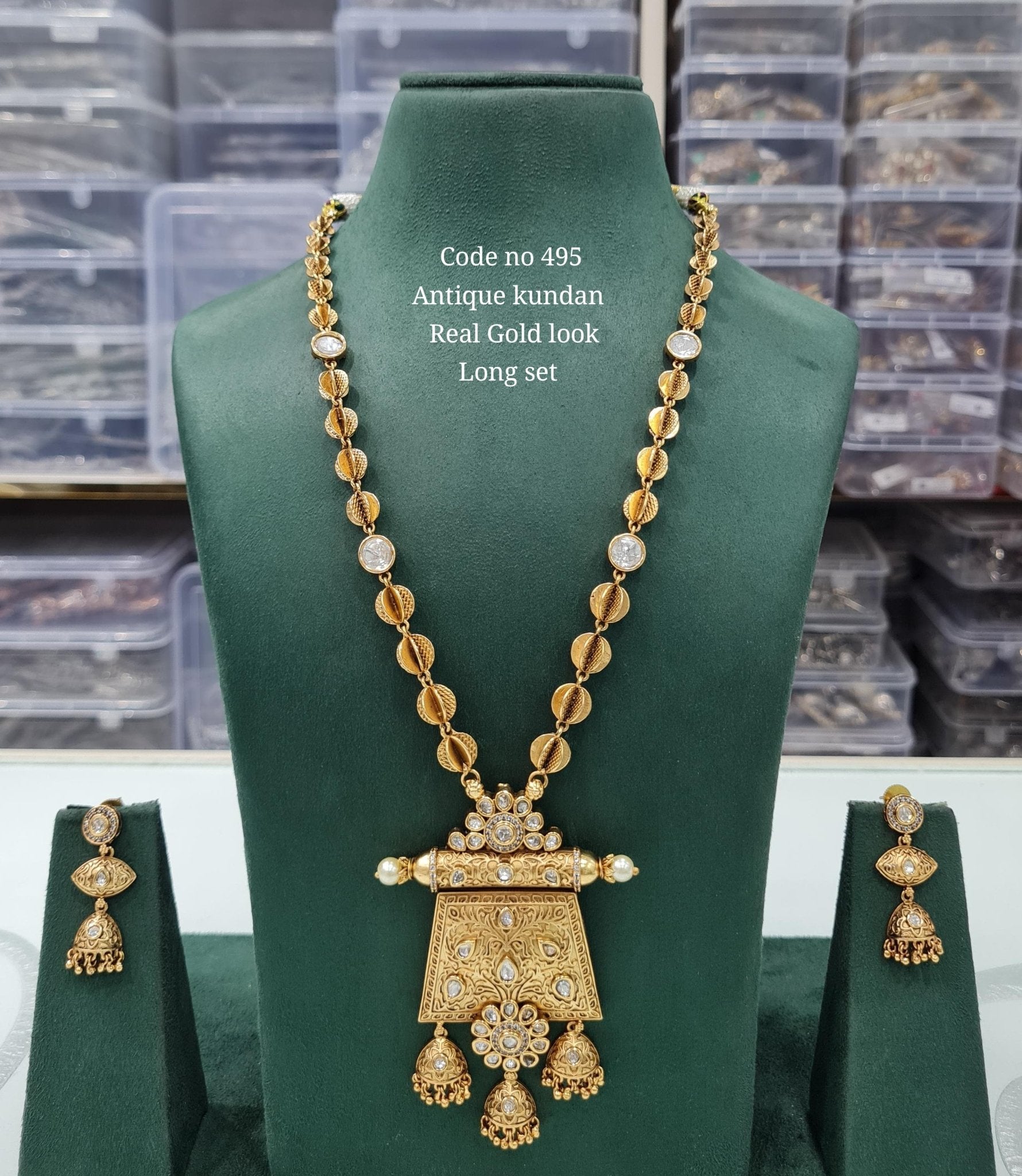 Rajwadi Long 03735 - KRISHNA'S SWETA JEWELLERY