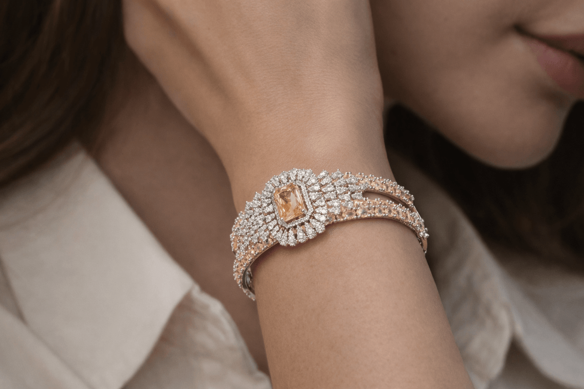Royal Radiance Cuff 08246 - KRISHNA'S SWETA JEWELLERY