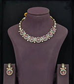 Ruby Green Kundan Necklace Set (11185) - Krishna's Sweta Jewellery
