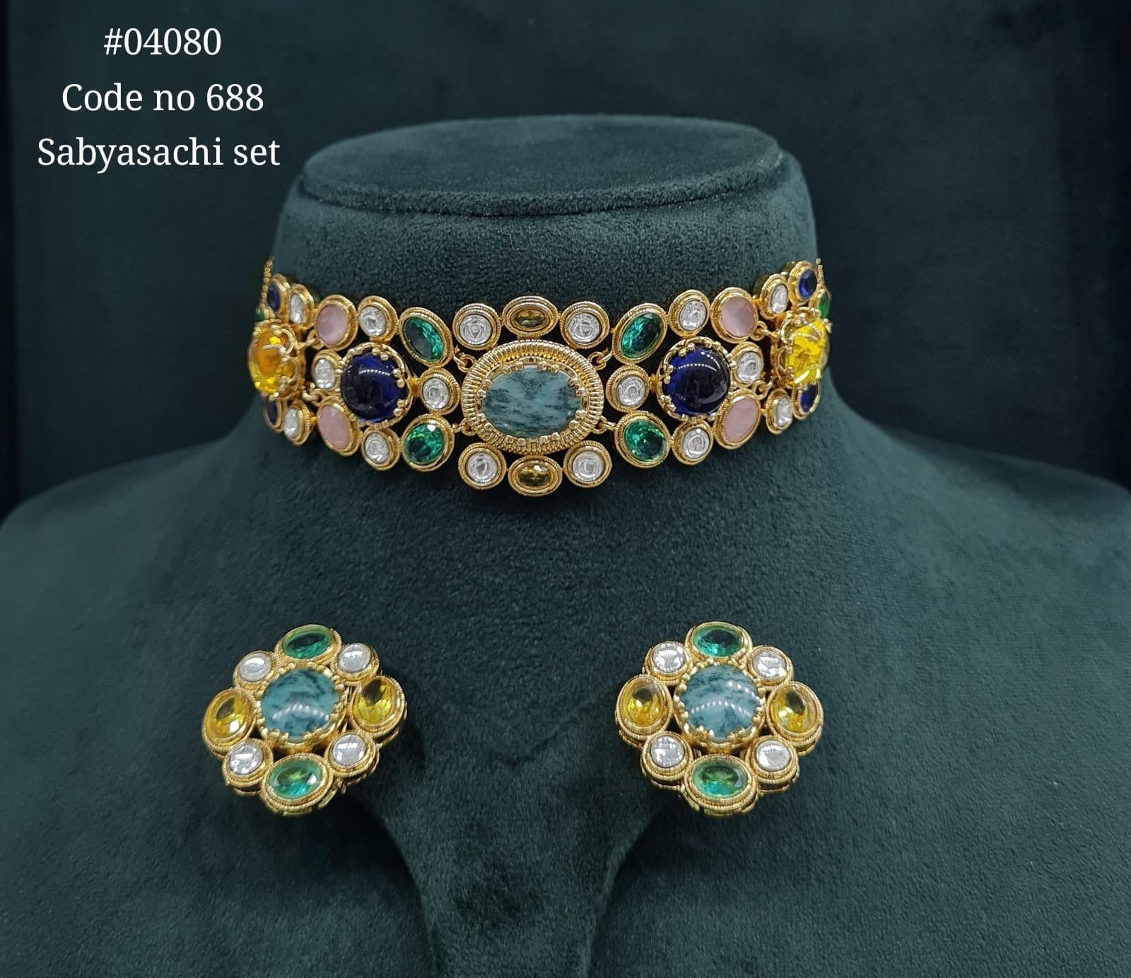 Sabyasachi Choker 04080 - KRISHNA'S SWETA JEWELLERY