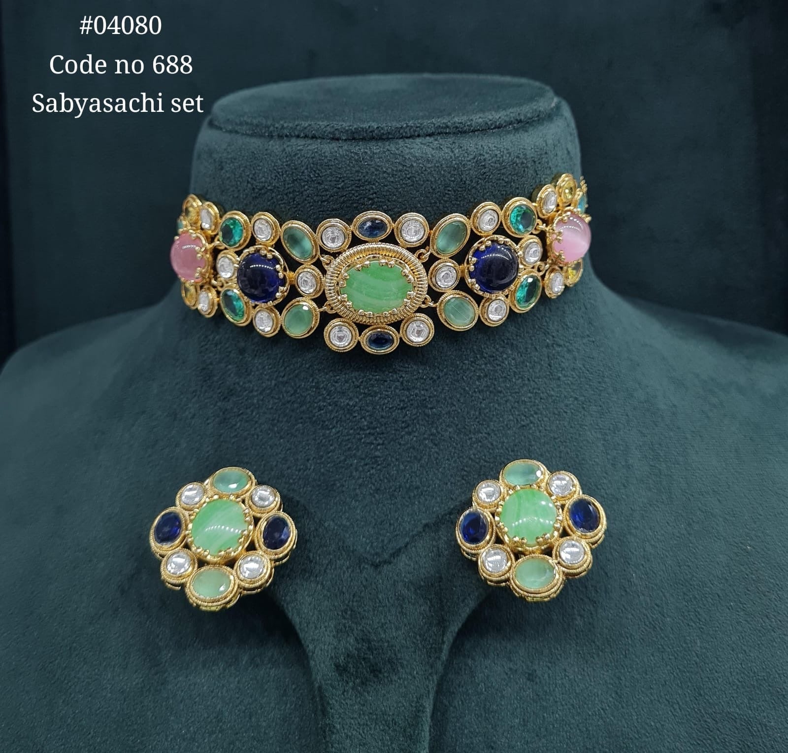 Sabyasachi Choker 04080 - KRISHNA'S SWETA JEWELLERY
