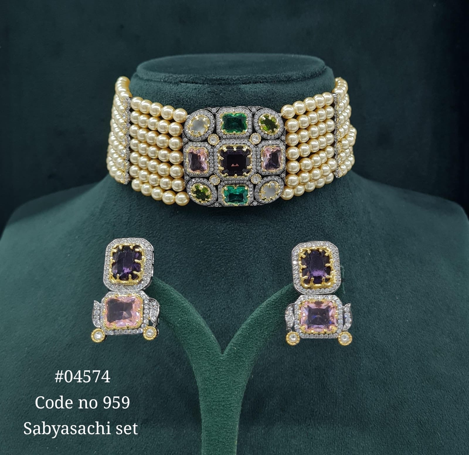 Sabyasachi Choker 04574 - KRISHNA'S SWETA JEWELLERY