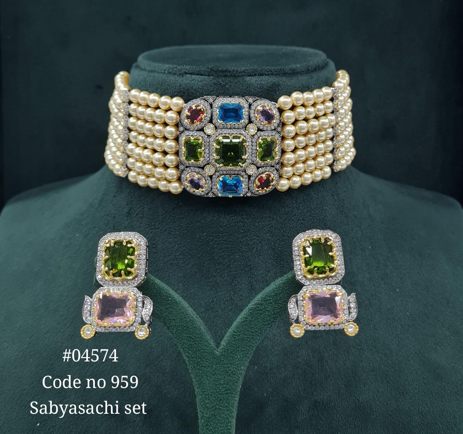 Sabyasachi Choker 04574 - KRISHNA'S SWETA JEWELLERY
