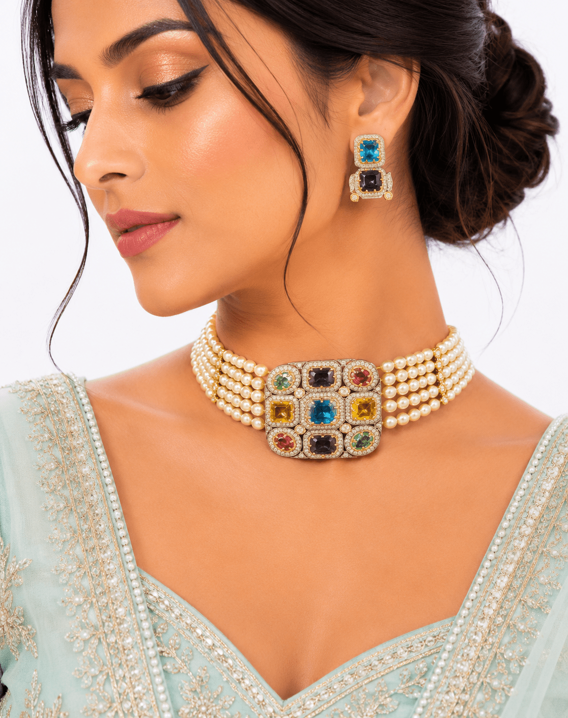 Sabyasachi Choker 04574 - KRISHNA'S SWETA JEWELLERY