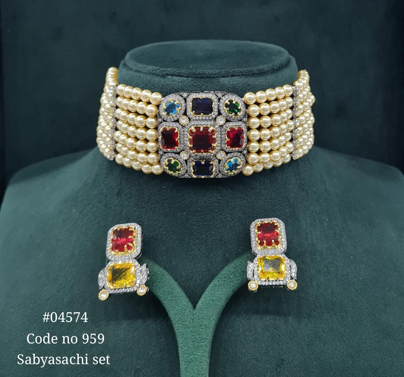 Sabyasachi Choker 04574 - KRISHNA'S SWETA JEWELLERY