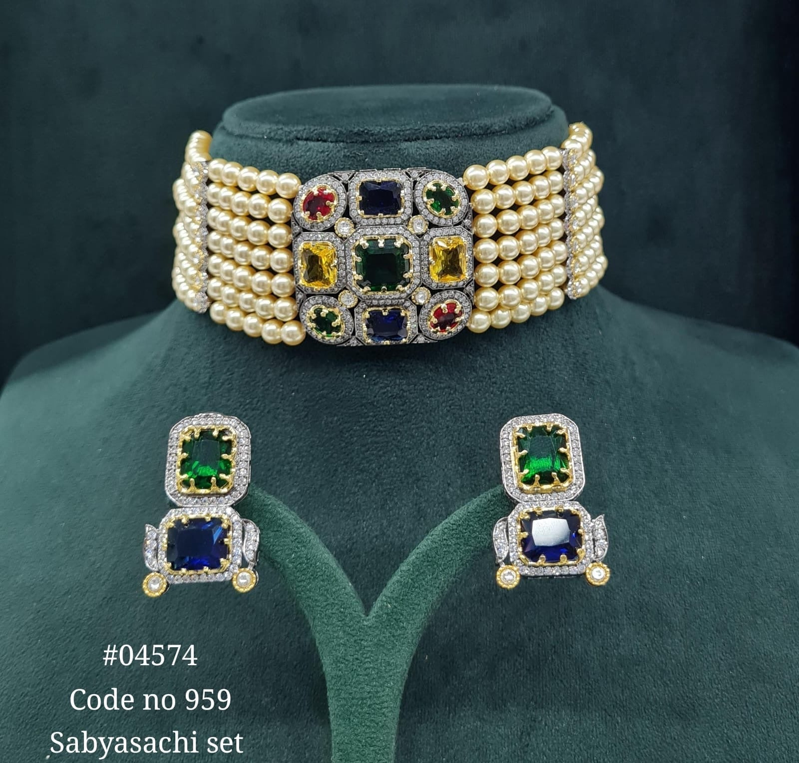 Sabyasachi Choker 04574 - KRISHNA'S SWETA JEWELLERY