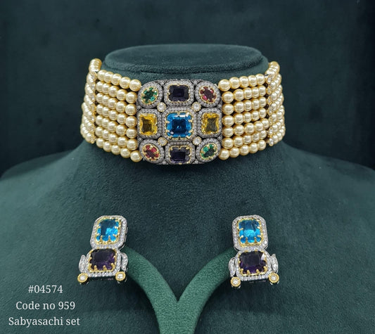 Sabyasachi Choker 04574 - KRISHNA'S SWETA JEWELLERY