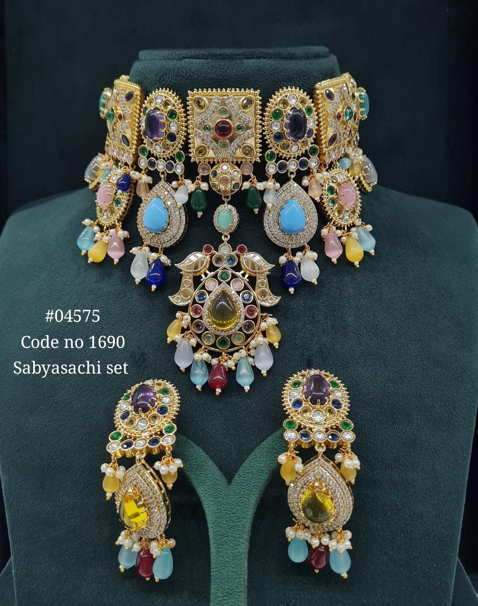 Sabyasachi Choker 04575 - KRISHNA'S SWETA JEWELLERY