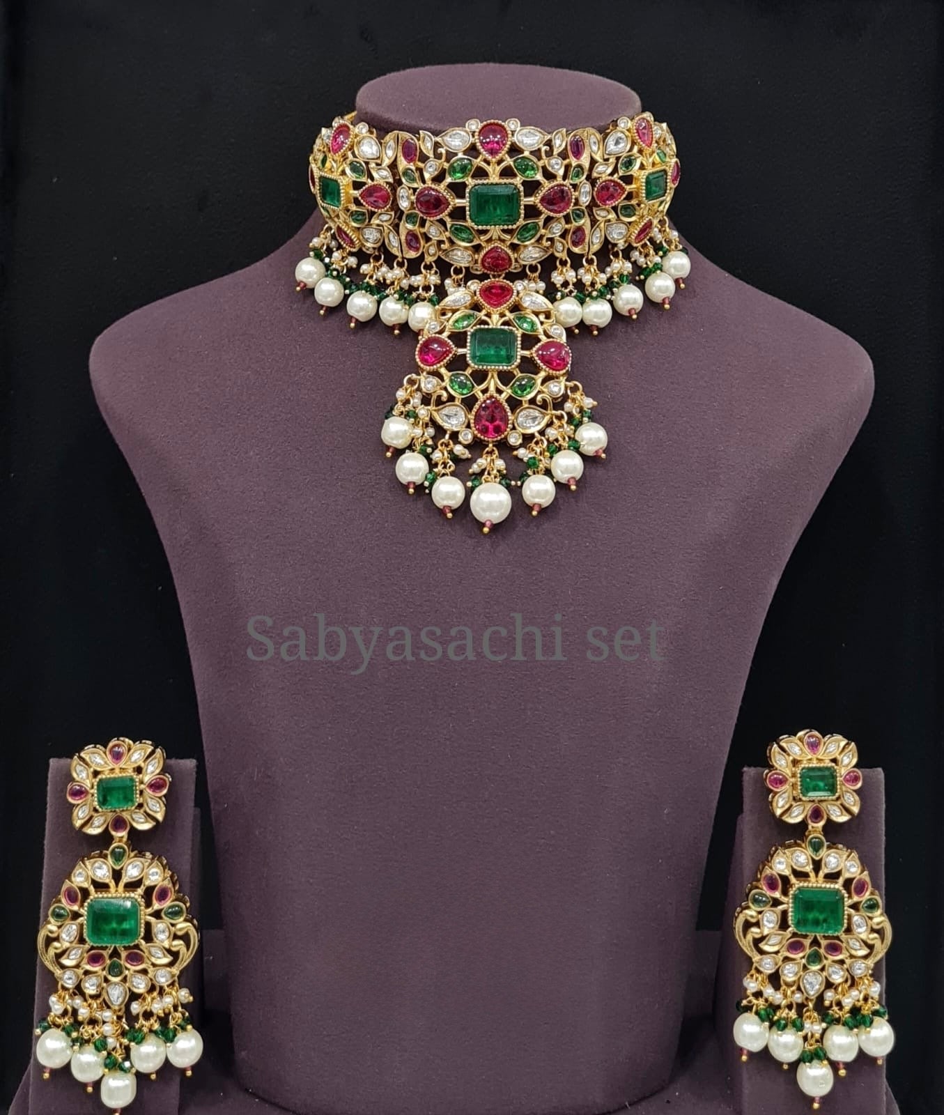 Sabyasachi Choker 05102 - KRISHNA'S SWETA JEWELLERY