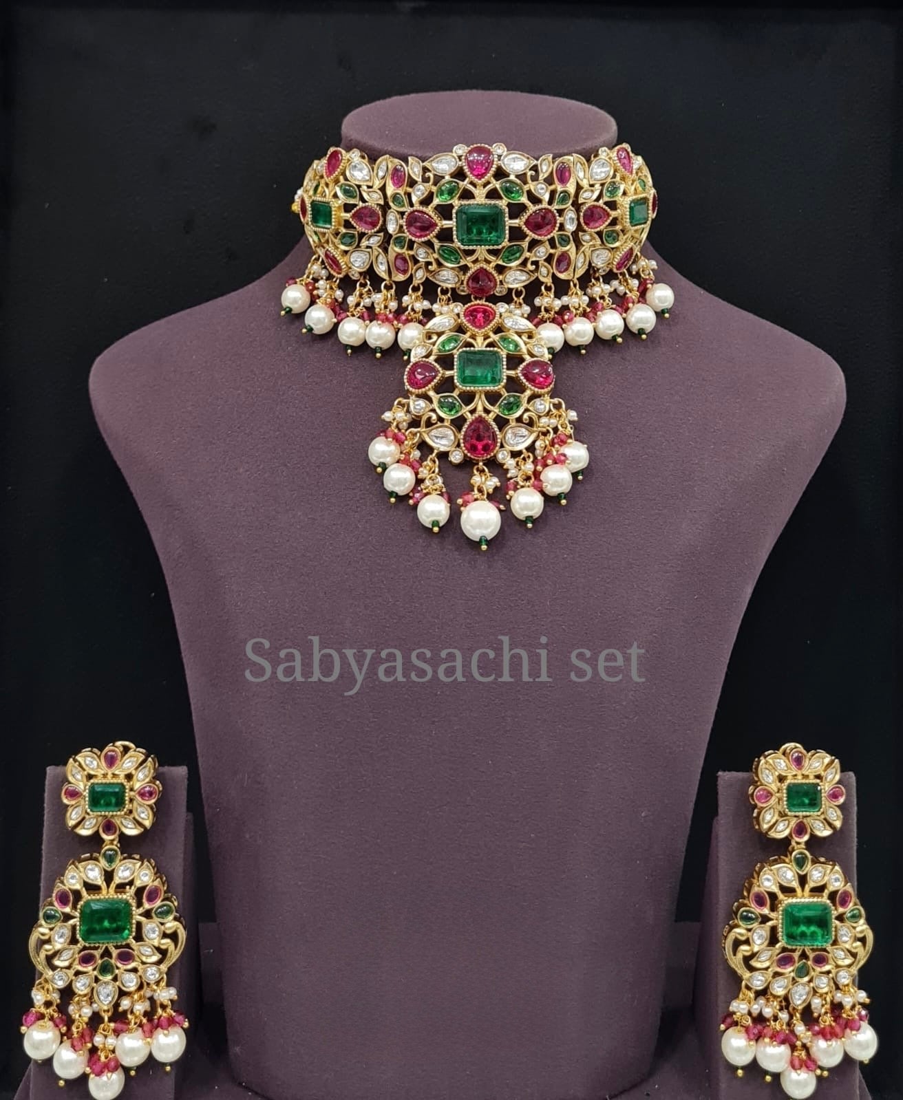 Sabyasachi Choker 05102 - KRISHNA'S SWETA JEWELLERY