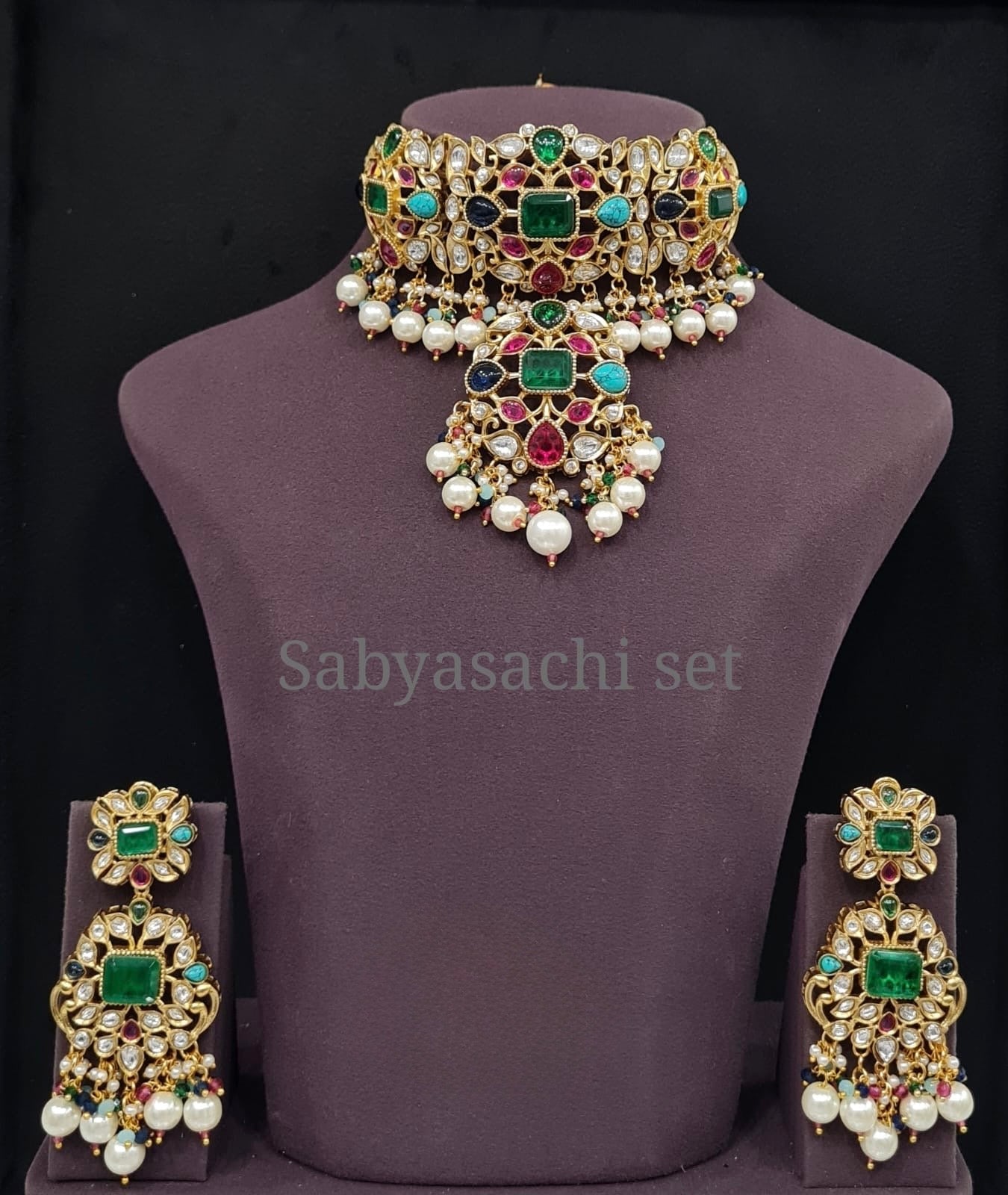 Sabyasachi Choker 05102 - KRISHNA'S SWETA JEWELLERY