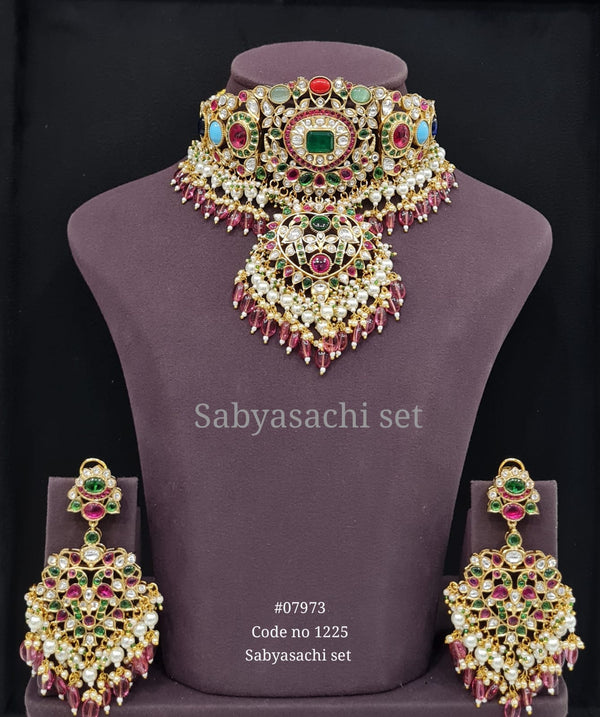 Sabyasachi Choker 07973 - KRISHNA'S SWETA JEWELLERY