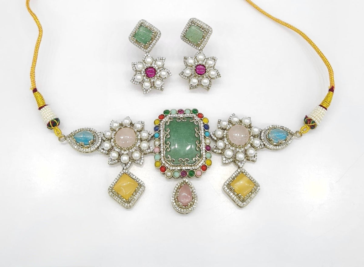 Sabyasachi Choker 08655 - KRISHNA'S SWETA JEWELLERY