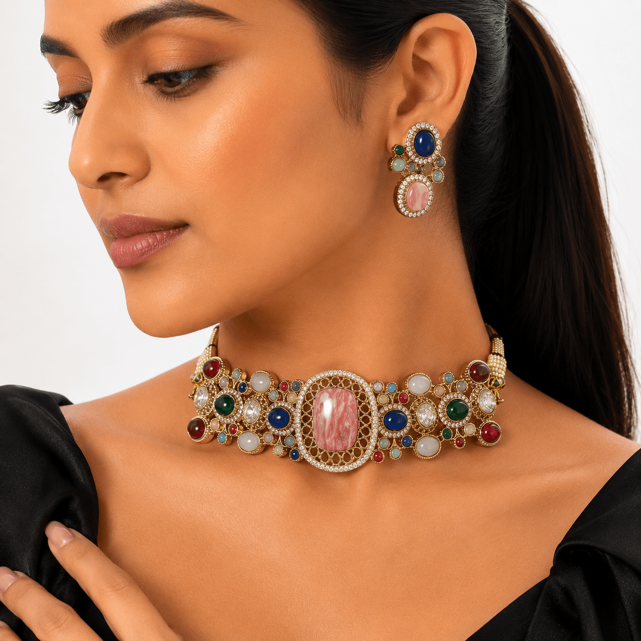 Sabyasachi Choker 08657 - KRISHNA'S SWETA JEWELLERY