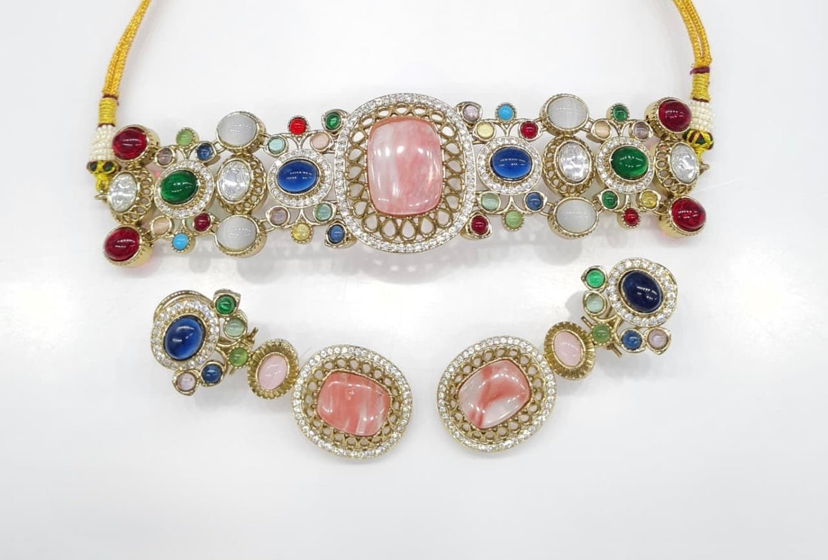Sabyasachi Choker 08657 - KRISHNA'S SWETA JEWELLERY