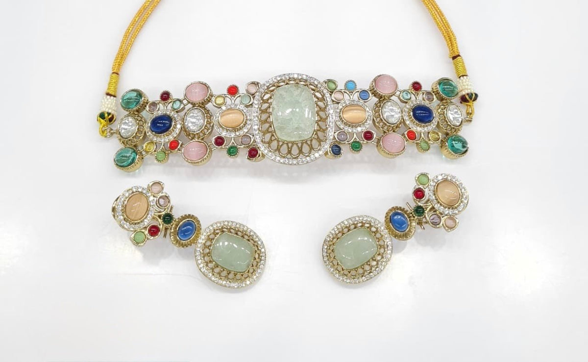 Sabyasachi Choker 08657 - KRISHNA'S SWETA JEWELLERY
