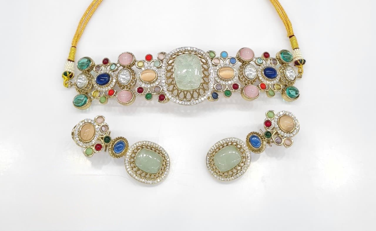 Sabyasachi Choker 08657 - KRISHNA'S SWETA JEWELLERY