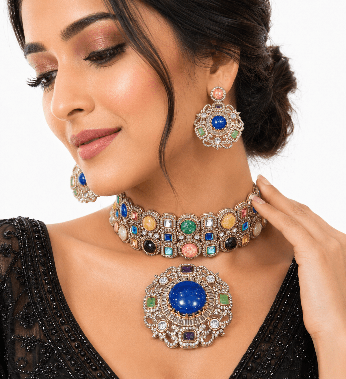 Sabyasachi Choker 10312 - KRISHNA'S SWETA JEWELLERY