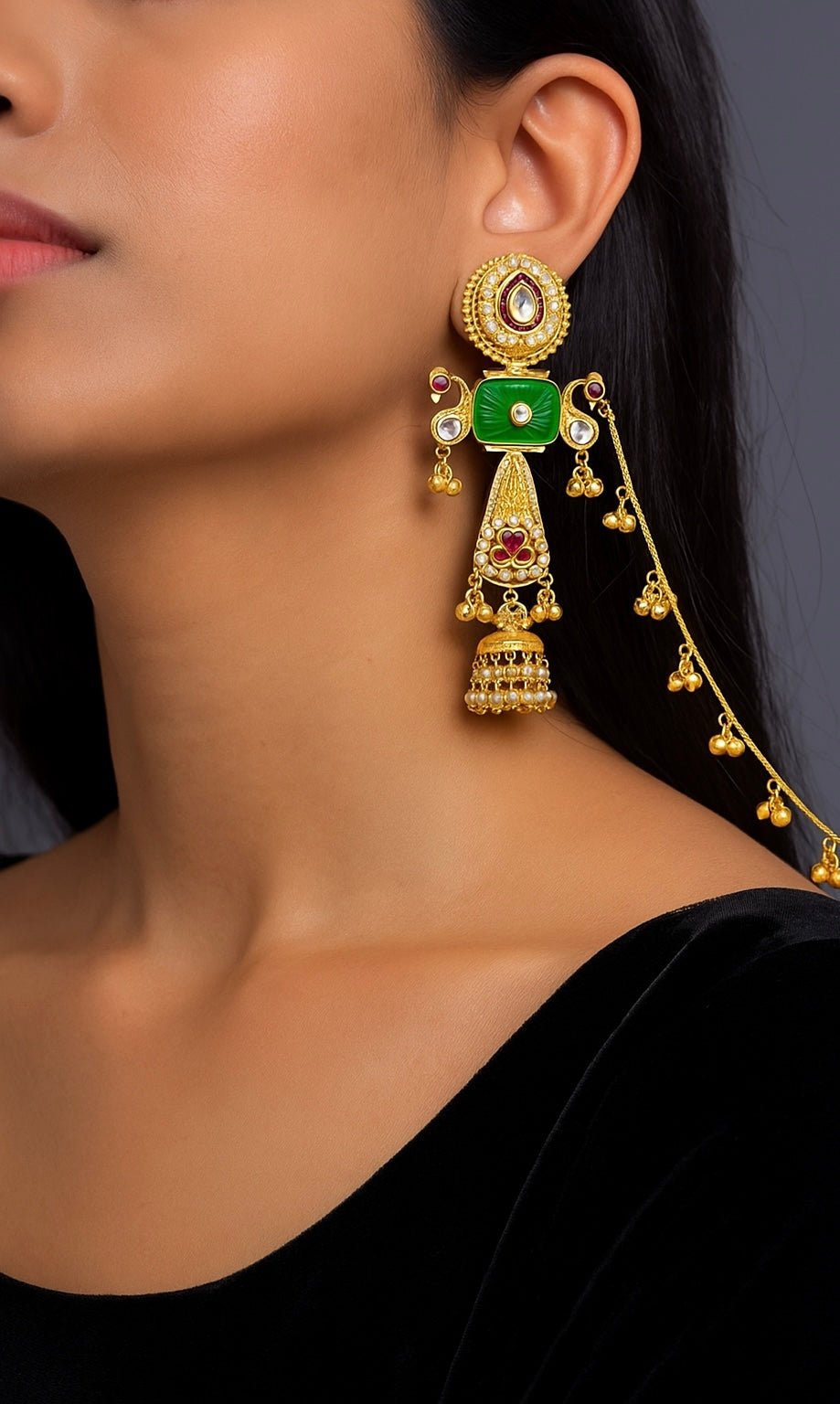 Sabyasachi Earrings 03924 - KRISHNA'S SWETA JEWELLERY