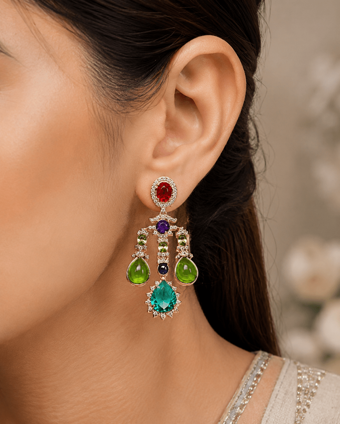 Sabyasachi Earrings 04076 - KRISHNA'S SWETA JEWELLERY