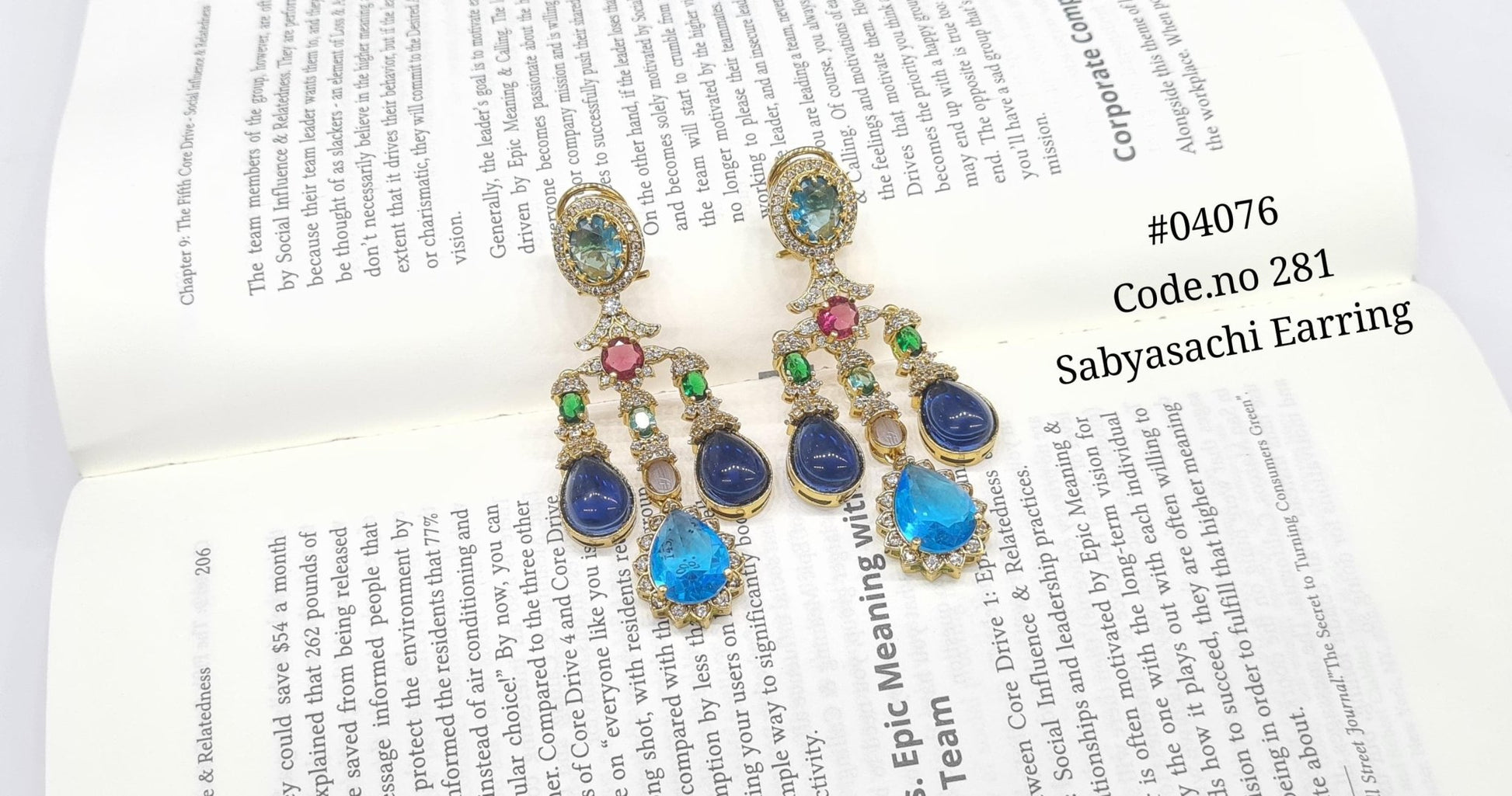 Sabyasachi Earrings 04076 - KRISHNA'S SWETA JEWELLERY