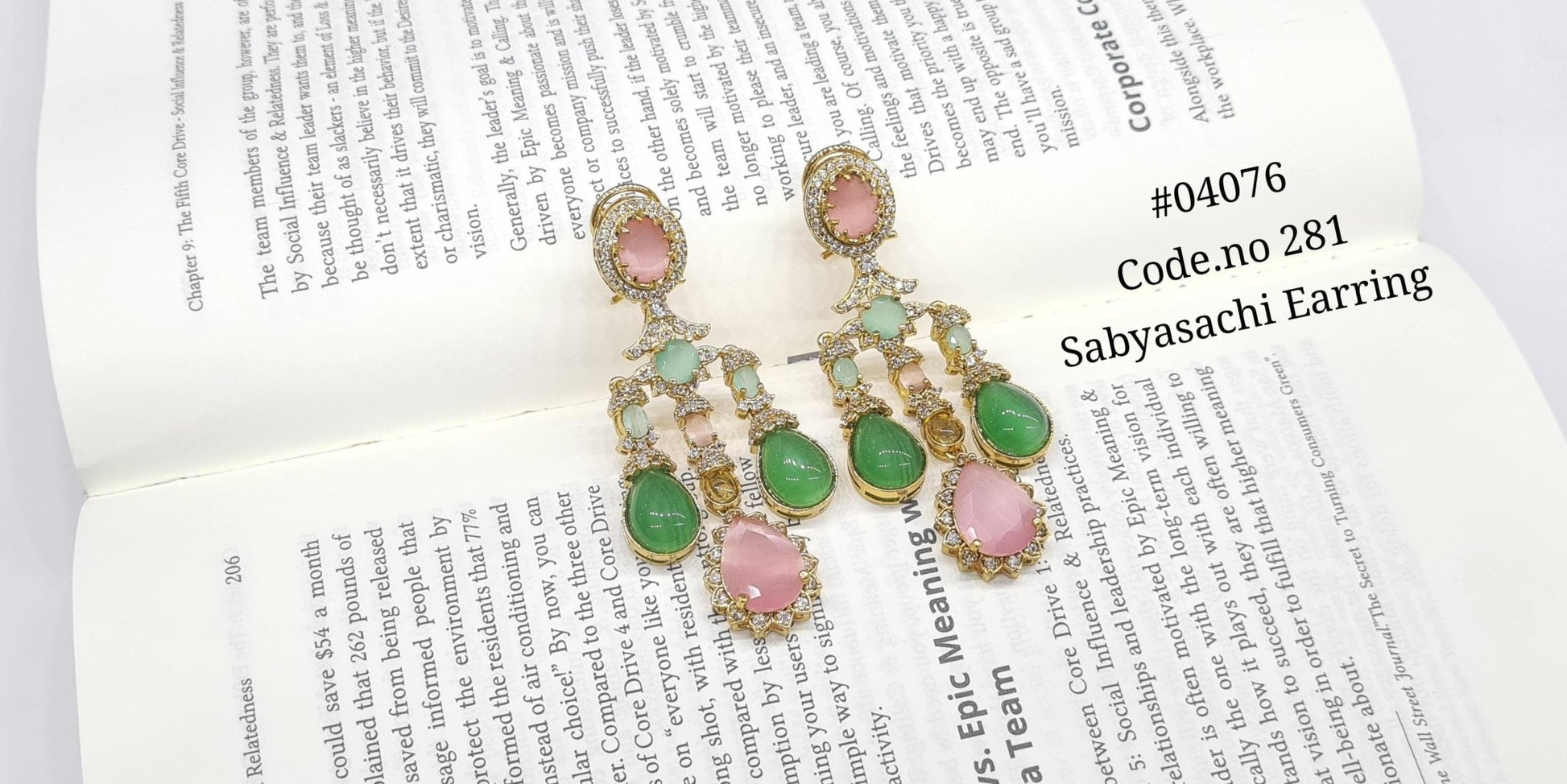 Sabyasachi Earrings 04076 - KRISHNA'S SWETA JEWELLERY