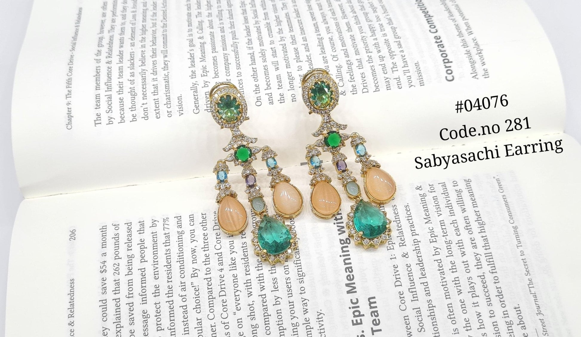 Sabyasachi Earrings 04076 - KRISHNA'S SWETA JEWELLERY