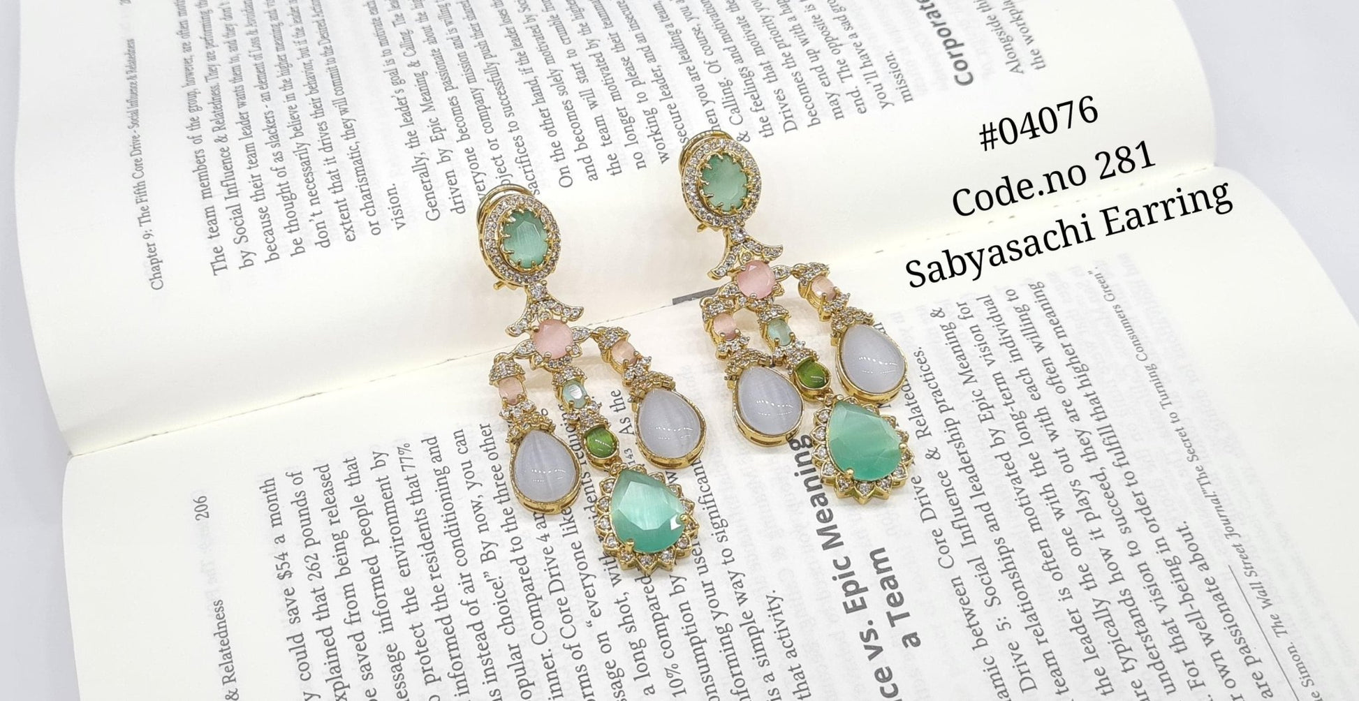 Sabyasachi Earrings 04076 - KRISHNA'S SWETA JEWELLERY