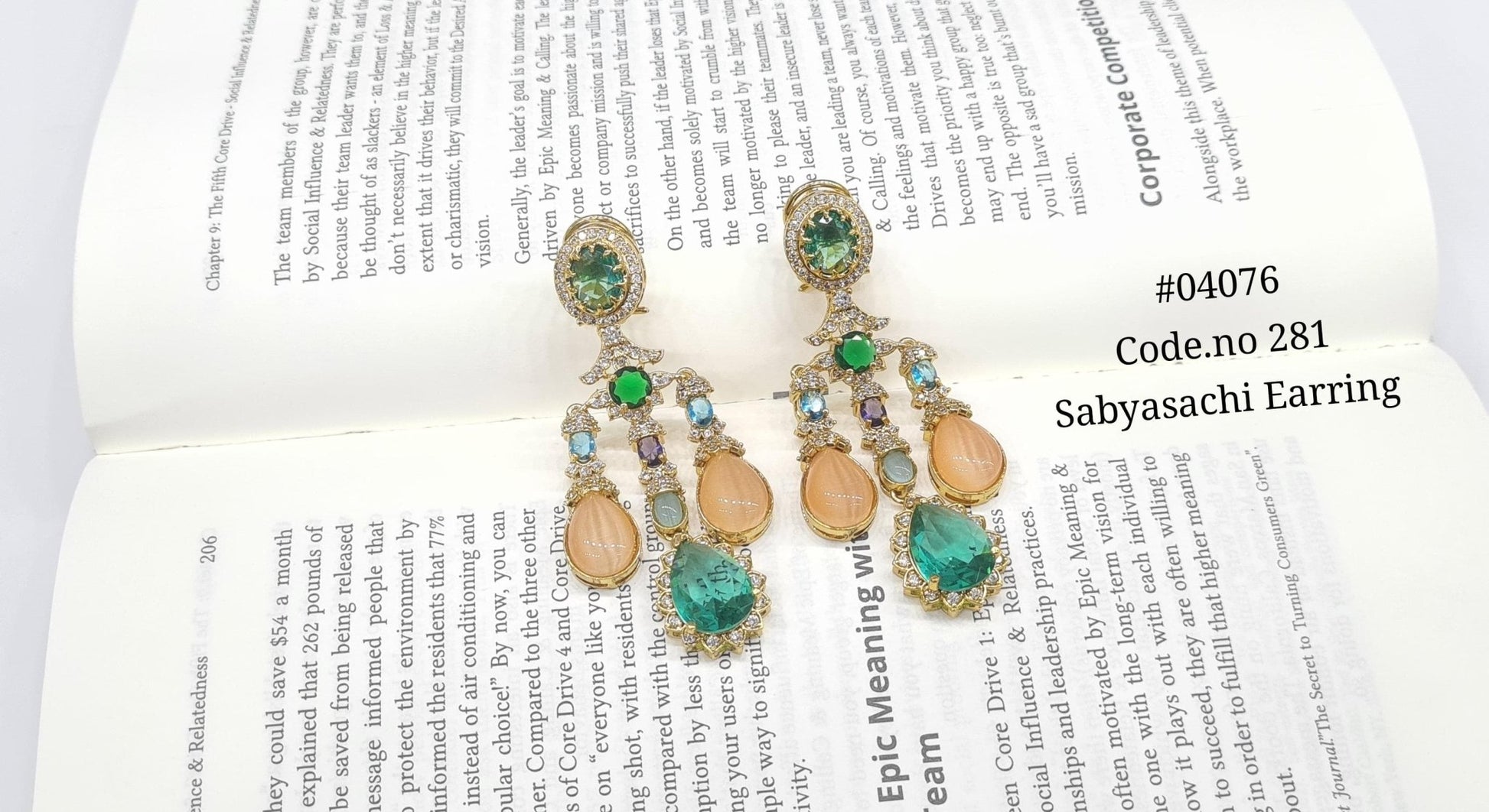Sabyasachi Earrings 04076 - KRISHNA'S SWETA JEWELLERY