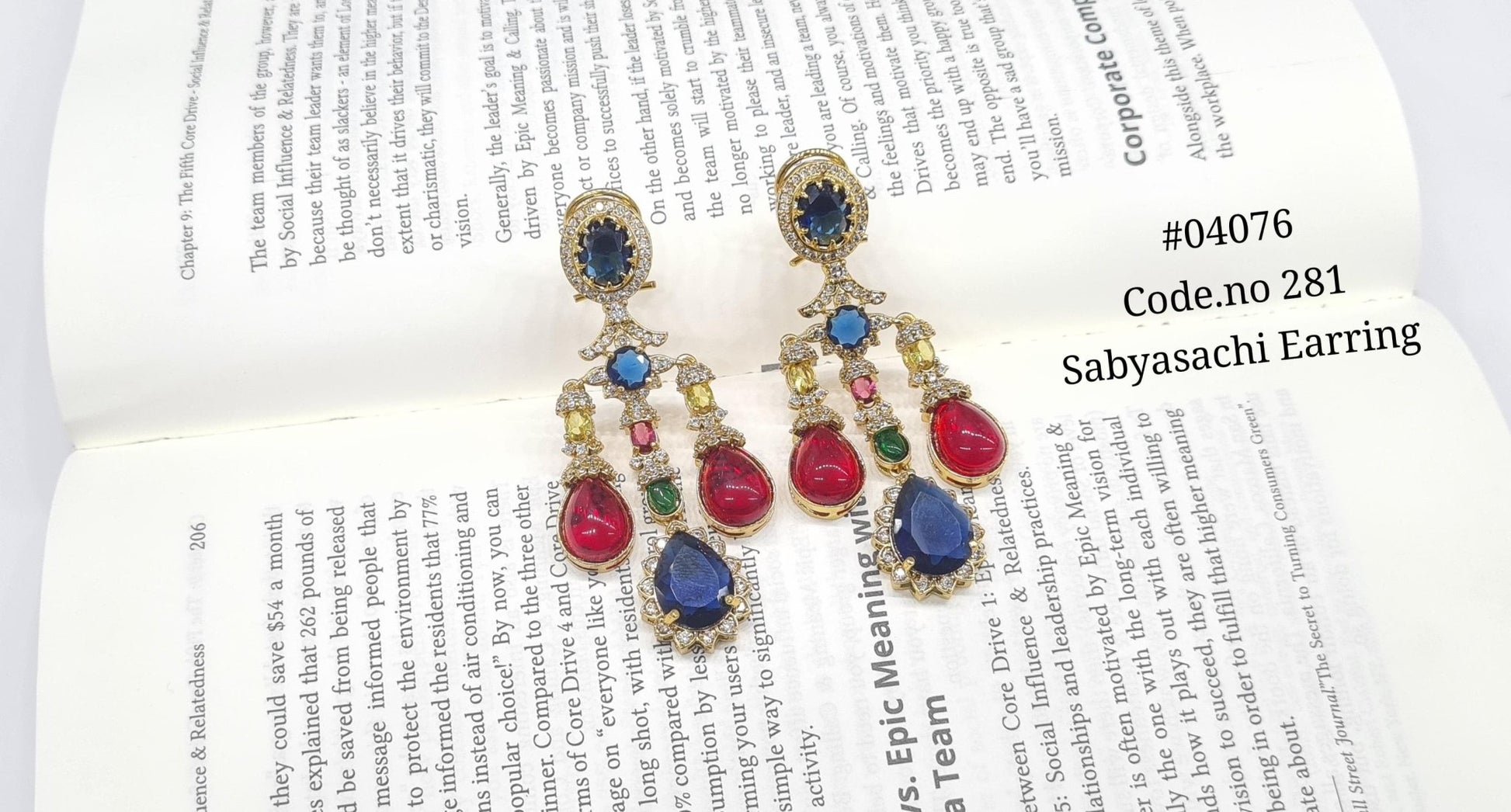 Sabyasachi Earrings 04076 - KRISHNA'S SWETA JEWELLERY