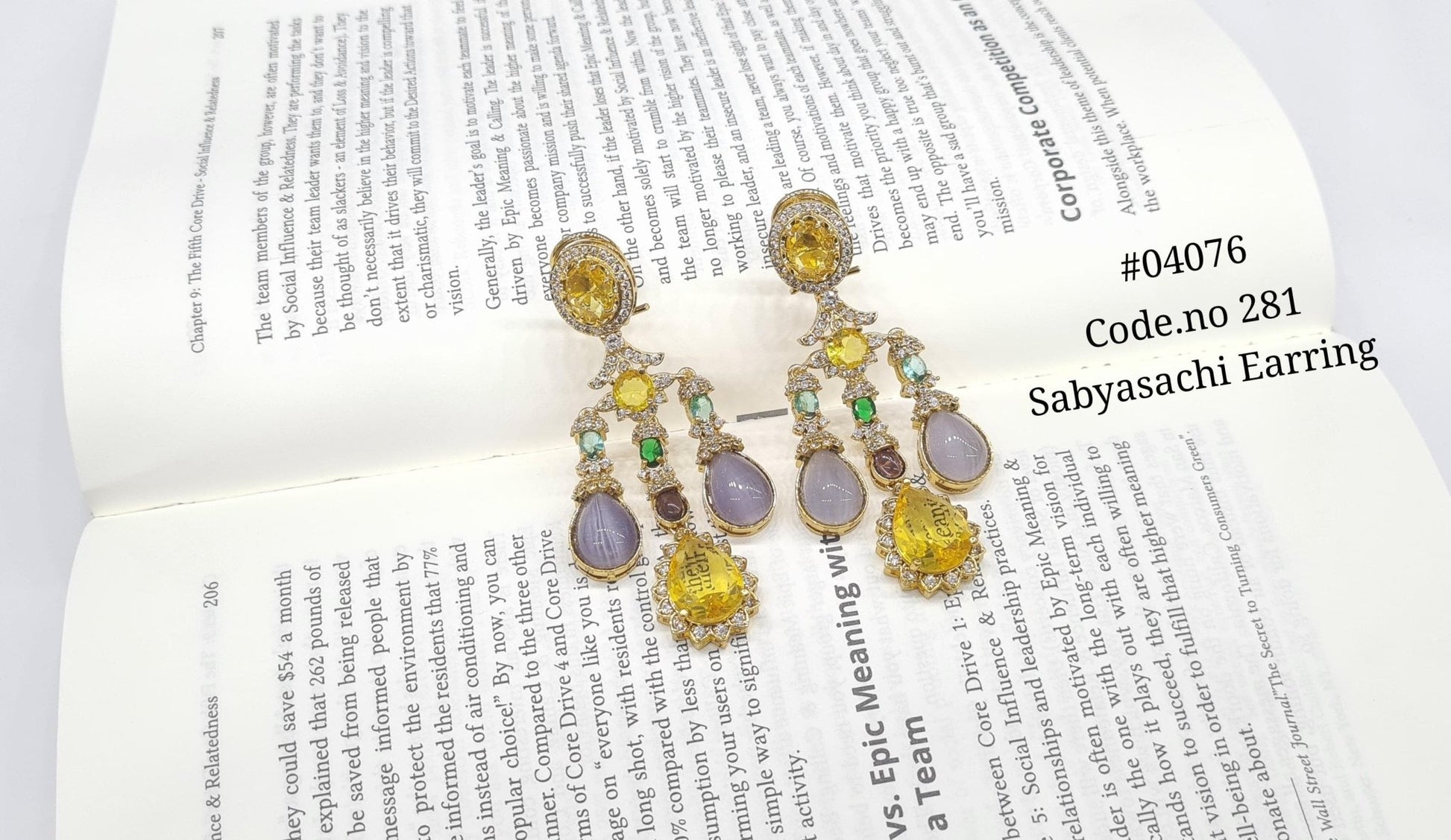 Sabyasachi Earrings 04076 - KRISHNA'S SWETA JEWELLERY